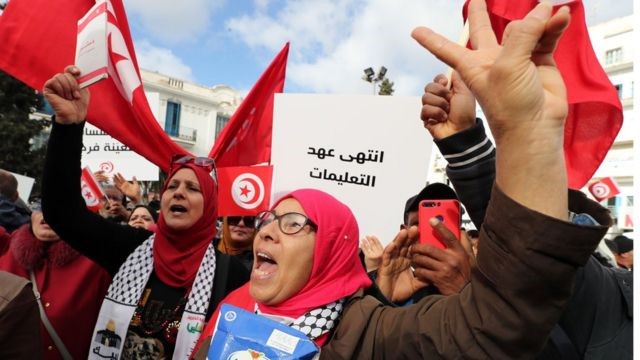 قراءة في تظاهرات إحياء ذكرى الثورة التونسية
